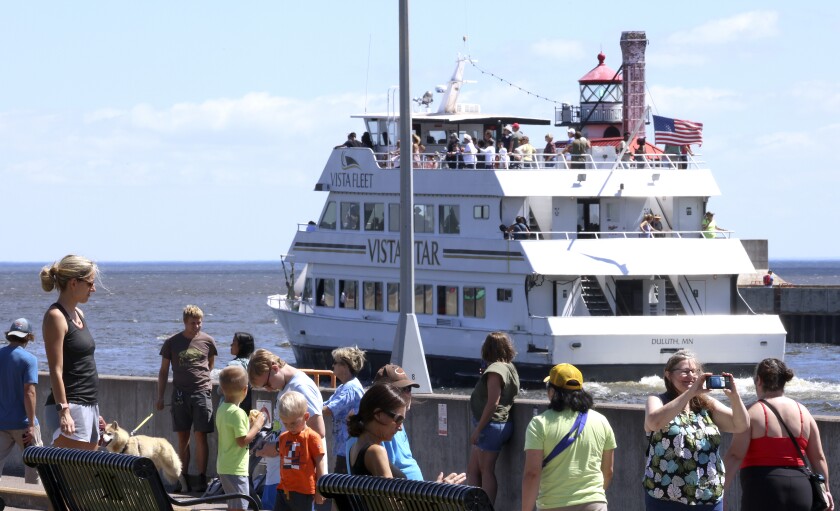 People in Canal Park.