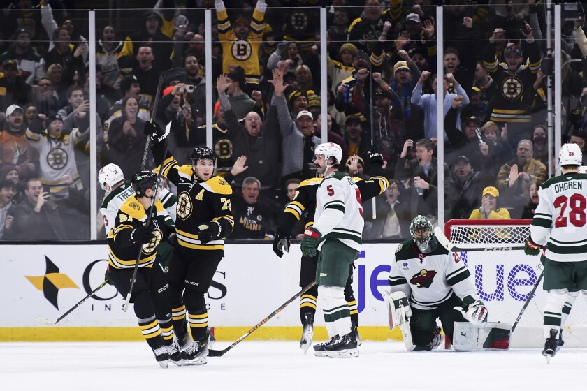 NHL: Minnesota Wild at Boston Bruins