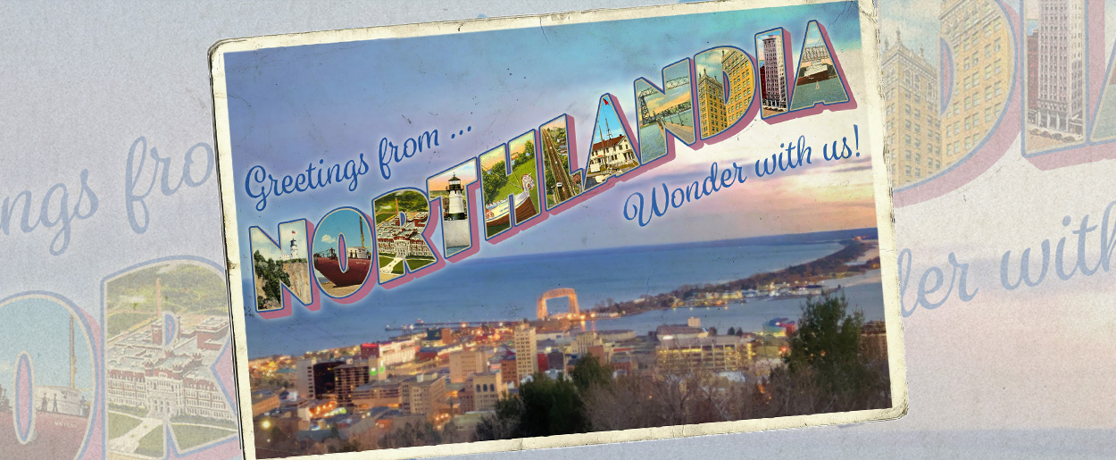 Postcard with the word Northlandia on it